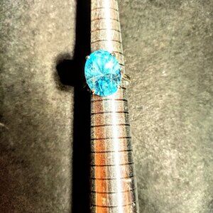 Blue Topaz & Sterling Silver Ring